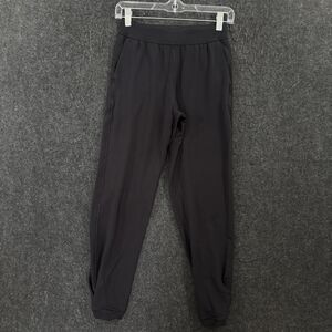 Lululemon Twisted Tucked Pants Women's 2 Black High Rise Tapered Knit Stretch